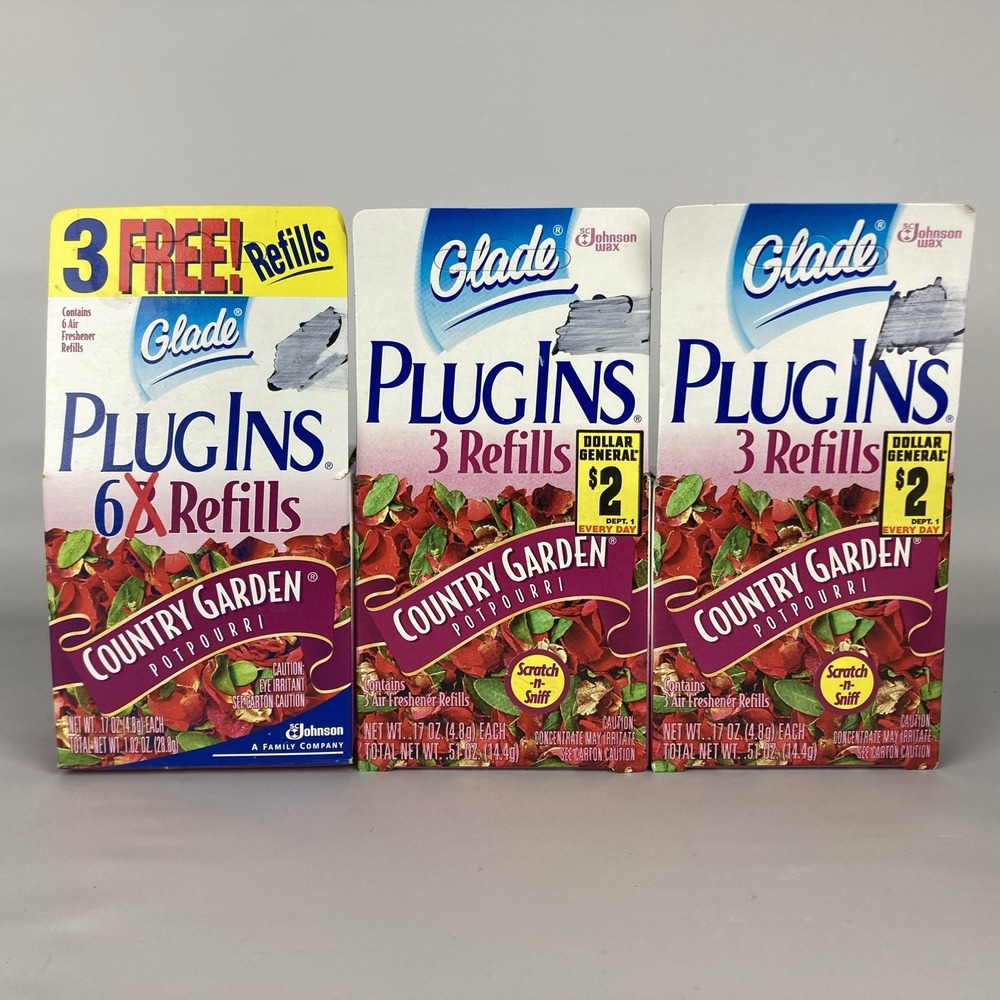 Retired Vintage Glade 12 Refills Country Garden Potpourri For PlugIns